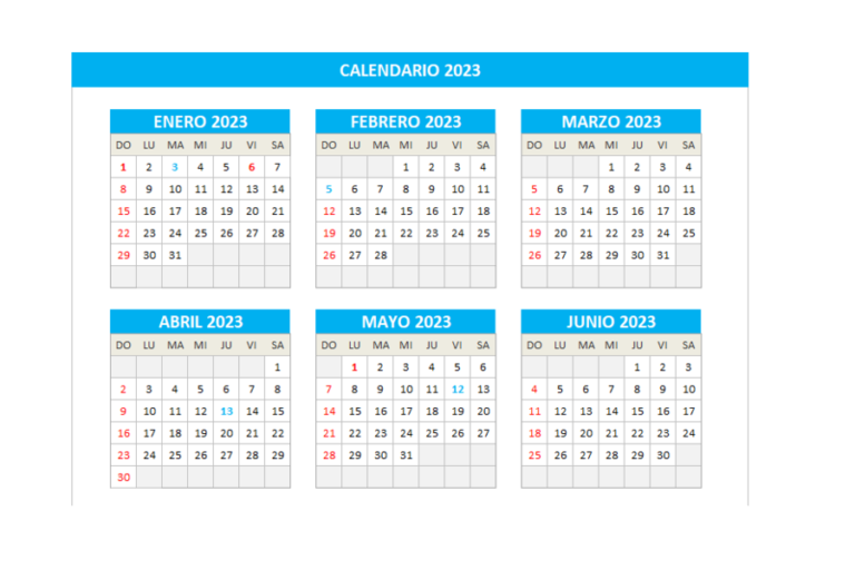 calendario con sabados y domingos destacados