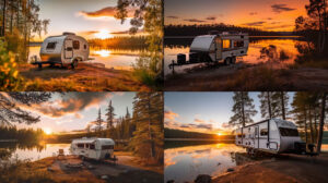 camper en paisaje mexicano de construccion