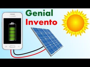 cargando un celular con energia solar