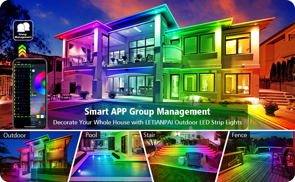 luz led en rollo iluminando un espacio