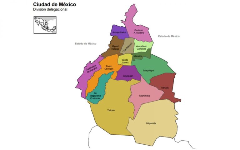 Cuántas delegaciones tiene la Ciudad de México y cuáles son 45 mapa de las delegaciones de ciudad de mexico