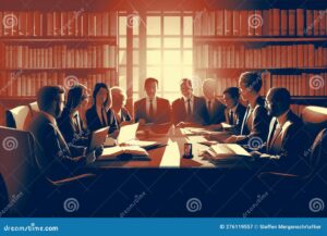 reunion de personas firmando documentos legales