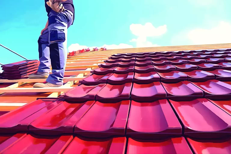 tejas de colores sobre una superficie