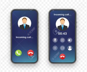 telefono movil con pantalla de llamada